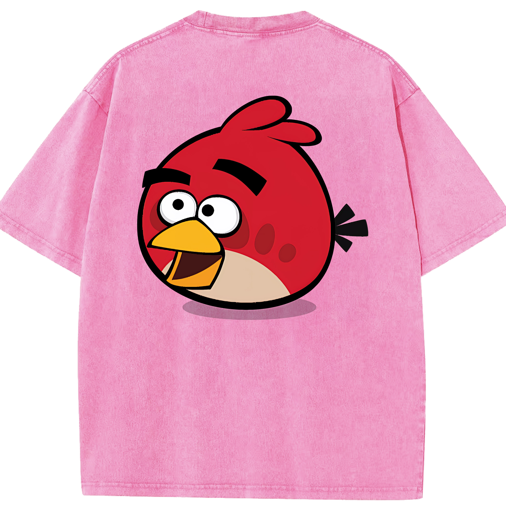 （画像用） Angry Birds アングリーバード 綿100% ヴィンテージ風 半袖Tシャツ（背面プリント）